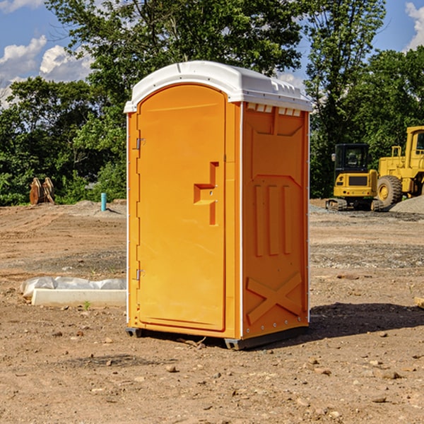 how often are the porta potties cleaned and serviced during a rental period in Everetts North Carolina